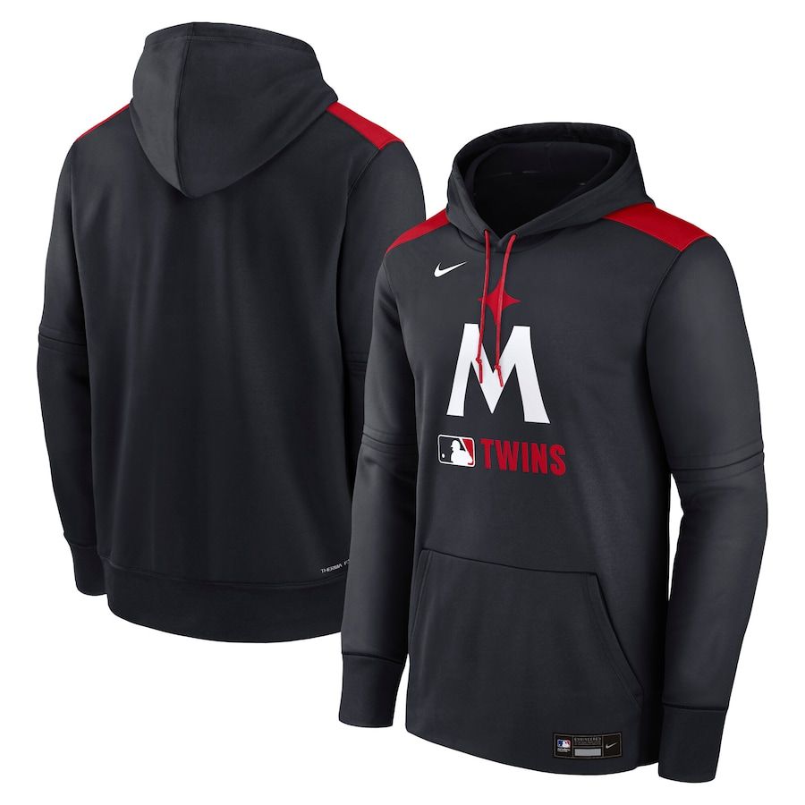 Men 2025 MLB Minnesota Twins Black Nike hoodie style 1->minnesota twins->MLB Jersey